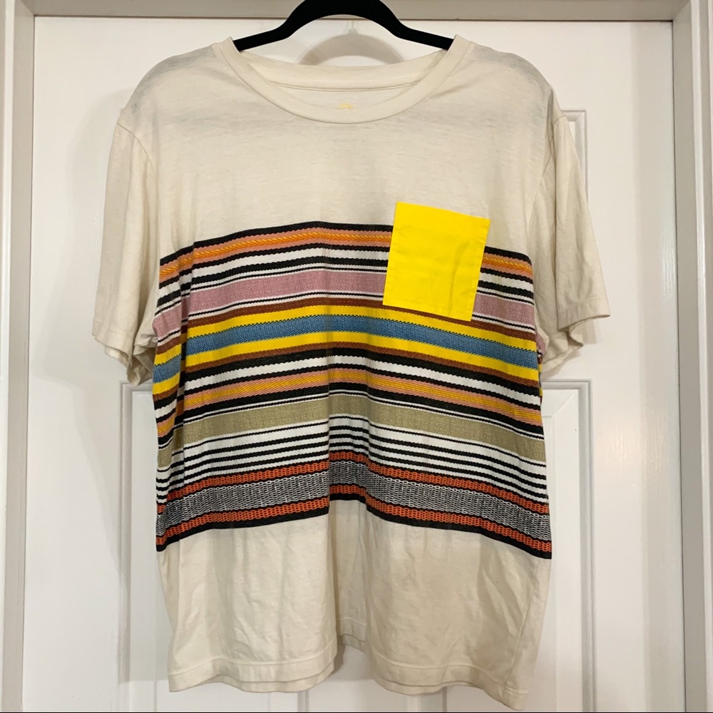 **SOLD** Tory Burch Patch Pocket Striped Tee
